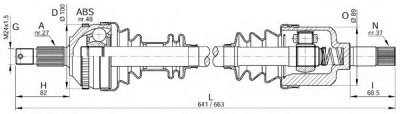 OPEN PARTS drs605200 -  Приводной вал